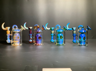 [Temp-HAM-002176] GLASS WATER PIPE 6.25" #XL-S-503 ASSORTED COLORS