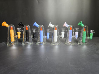 [Temp-HAM-002177] GLASS WATER PIPE 6.5" #WCG40-0501 ASSORTED COLORS