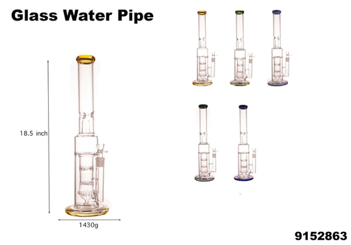 [Temp-HAM-002195] GLASS WATER PIPE #9152863 PIPEXYZ-389 ASSORTED COLORS