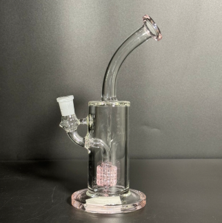 [Temp-HAM-002208] GLASS WATER PIPE 9" #JS2303 PINK
