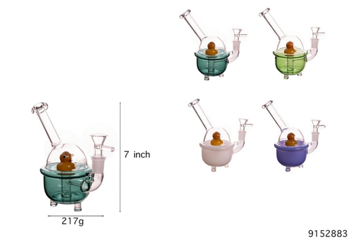 [Temp-HAM-002211] GLASS WATER PIPE DUCK IN TUB #9152883