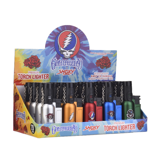 [Temp-HAM-002234] GRATEFUL DEAD X SMOXY AGNI METAL MINI TORCH LIGHTER #GD104D BOX OF 20