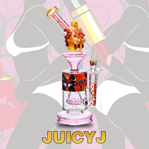 [Temp-HAM-002592] JUICYJ DRIPPING HONEY SPLASH 13.5" GLASS WATER PIPE #JJ-354