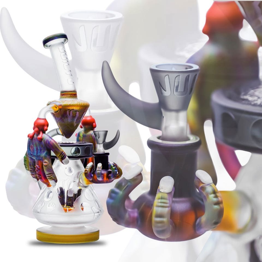 [Temp-HAM-002594] JUICYJ GIVE YOUR BOY JUICYJ A HAND 12" GLASS WATER PIPE #JJ-353