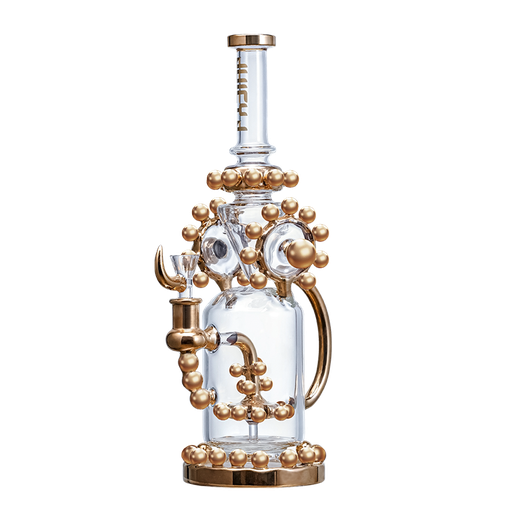 [Temp-HAM-002596] JUICYJ GOLDEN TRIP 14" GLASS WATER PIPE #JJ-299