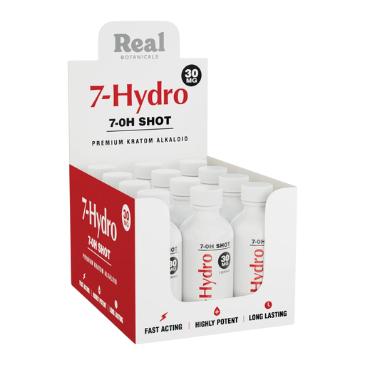 [Temp-HAM-004165] REAL BOTANICALS 7-HYDRO 30MG 7-OH KRATOM SHOTS BOX OF 12