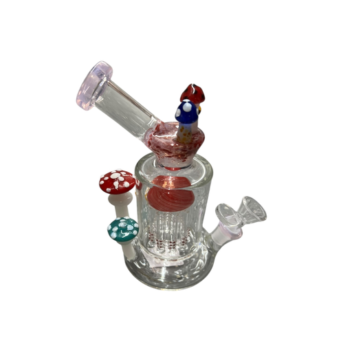 [Temp-HAM-004338] SHROOM BLOOM GLASS WATER PIPE #HY-089 ASSORTED COLORS