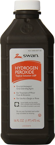[Temp-HAM-004618] SWAN HYDROGEN PEROXIDE TOPICAL SOLUTION FIRST AID ANTISEPTIC 16OZ
