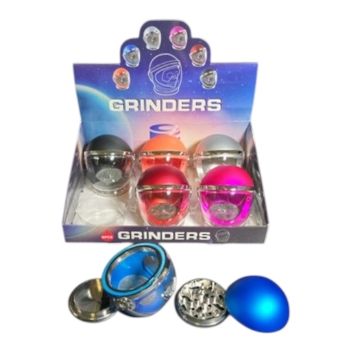 [Temp-HAM-004697] TOBACCO GRINDERS ASTRONAUT HELMET DESIGN 4 PARTS #CF-63416-1 BOX OF 6