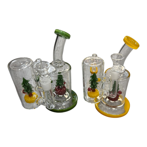 [Temp-HAM-004731] TREEHOUSE TROPICS WATER PIPE WITH ASH CATCHER #EG-12 ASSORTED COLORS