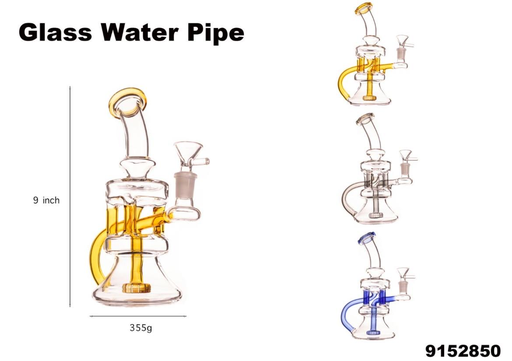 [Temp-HAM-005112] VORTEX LOOP GLASS WATER PIPE #9152850 ASSORTED COLORS