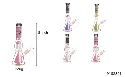 [Temp-HAM-005196] WAVELINE GLASS WATER PIPE #9152891 ASSORTED COLORS