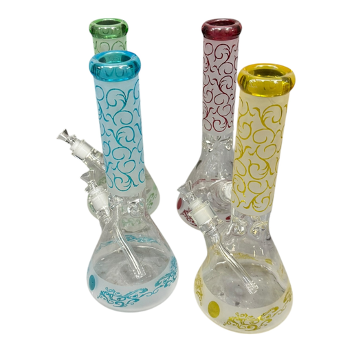 [Temp-HAM-005229] WHIRLWIND 7MM MIX COLORS 14" WATER PIPE #0435193