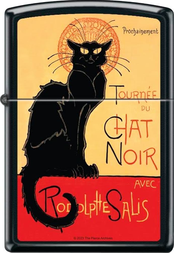 [Temp-HAM-005525] ZIPPO LIGHTER BLACK CAT PIERCE ARCHIVES DESIGN