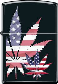 [Temp-HAM-005557] ZIPPO LIGHTER LEAF USA FLAG DESIGN