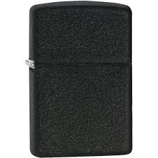 [Temp-HAM-005567] ZIPPO LIGHTER REG BLACK CRACKLE DESIGN