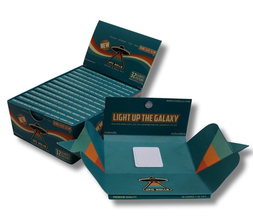 [UFO -17077] UFO ROLLS KING SIZE SLIM GRIND & ROLL KIT 32CT BOX OF 15