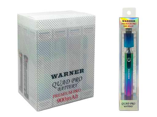 [WAR-04096] WARNER 900MAH QUAD PRO PREMIUM PRO BATTERY 12CT DISPLAY