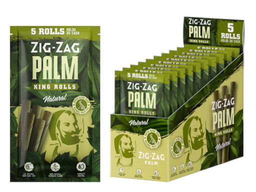 [ZIG -14882] ZIG ZAG PALM KING ROLLS 5CT BOX OF 15