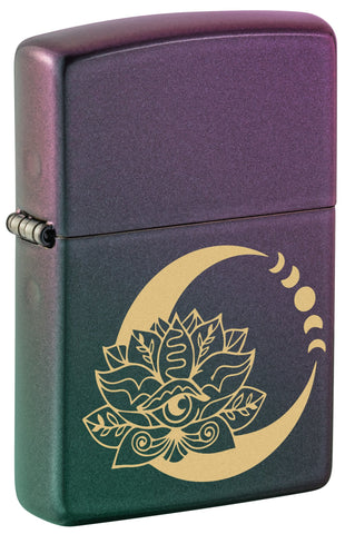 [ZIPP-09367] ZIPPO LIGHTER LOTUS MOON DESIGN 48587