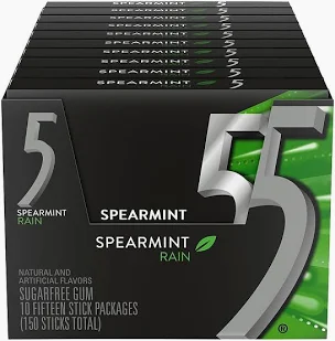 5 GUM SPEARMINT RAIN 35CT