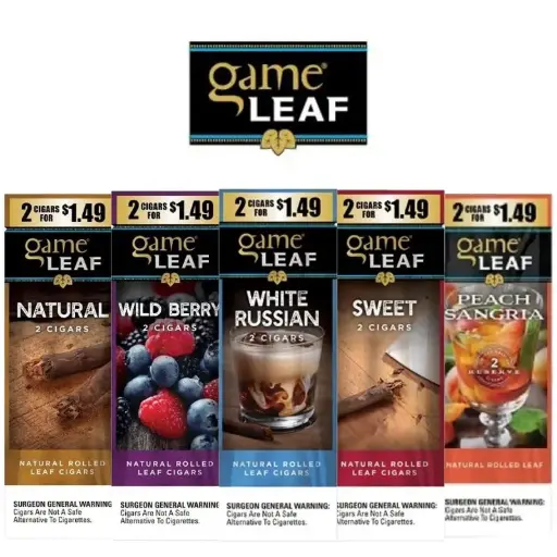GAME LEAF 2 CIGARS FOR $1.49 15POUCHES/UNIT