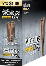 WOODS LEAF 2 FOR $1.39 30 premium RUSTIC CIGARS