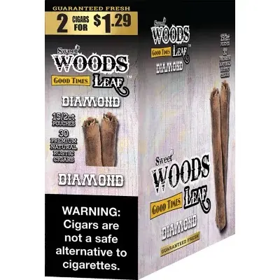 SWEET WOODS LEAF 2 FOR $1.29 30 premium RUSTIC CIGARS
