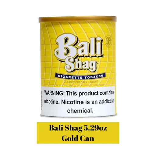 BALI SHAG CIGARETTE TOBACCO EUROPEAN BLEND 5.29oz CANS 