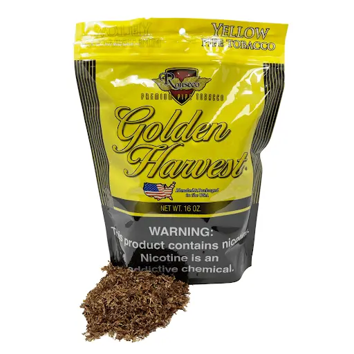 GOLDEN HARVEST (ROUSECO)16.oz PIPE TOBACCO BAGS 