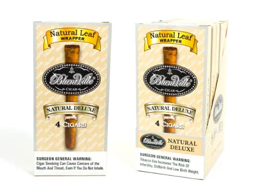 BLUNTVILLE NATURAL LEAF WRAPPED 4 CIGARS 
