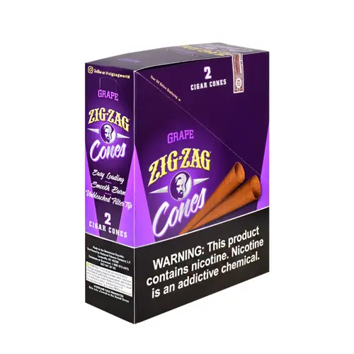 ZIG-ZAG CIGAR CONES 15 POUCHES OF 2 CIGARS 