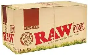 RAW CONE ORGANIC HEMP 1 1\4 6CONES