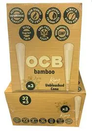 OCB BAMBOO UNBLEACHED KING CONE