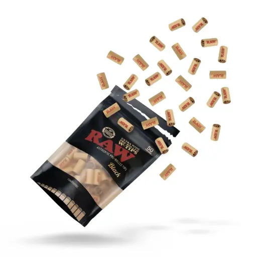 RAW BLACK W-TIPS 50CT