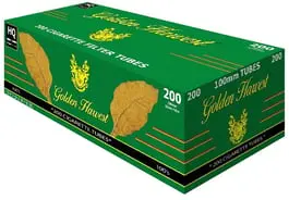 GOLDEN HARVEST HQ 100mm GREEN CIGARETTE FILTER TUBES