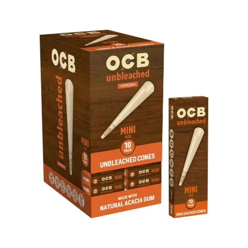 OCB UNBLEACHED CONES MINI SIZE 10PCK