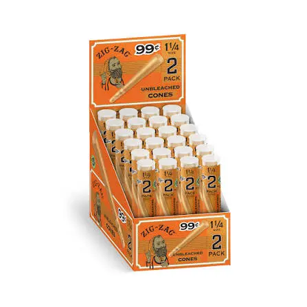 ZIG-ZAG 1 1/4 UNBLCD CONES 2-PACK 99CENT 